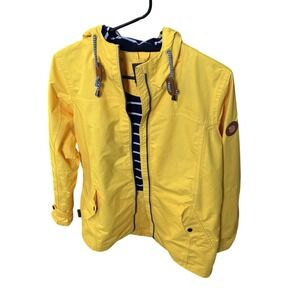 Gelert Outdoors Yellow Rain Jacket‎ Hooded Waterproof Coat UK 10 US 6